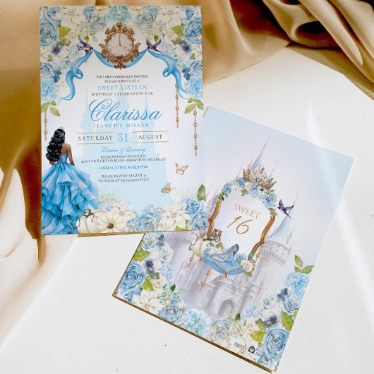 Invitation Cendrillon Princesse Sweet sixteen royal