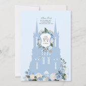 Invitation Cendrillon Rose bleu Silver Princesse Quinceañera (Dos)