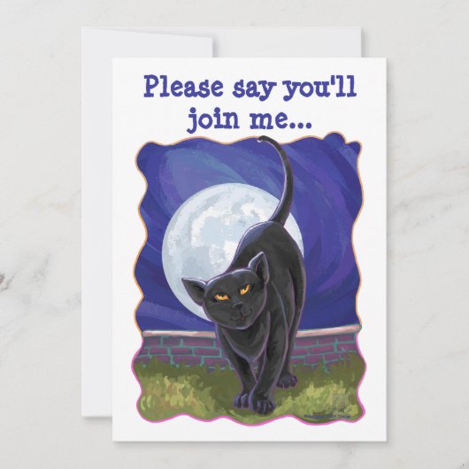 Invitation Centre de la fête des chats noirs (Devant)