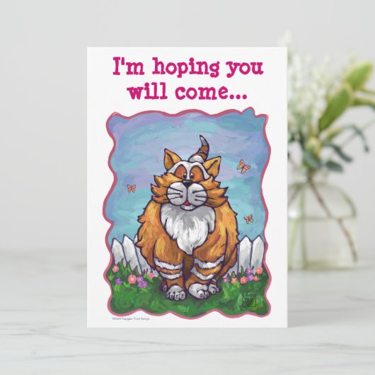 Invitation Centre de la fête du chat Ginger (Debout devant)