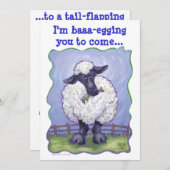 Invitation Centre de partie de moutons (Devant / Derrière)