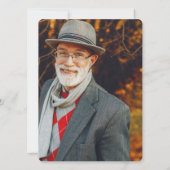 Invitation Centre de service commémoratif photo ovale bleu bl (Dos)