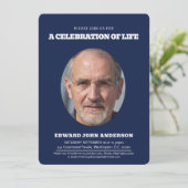 Invitation Centre de service commémoratif photo ovale bleu bl (Debout devant)