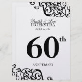 Invitation Centre de table pour réception d'anniversaire de m (Devant / Derrière)