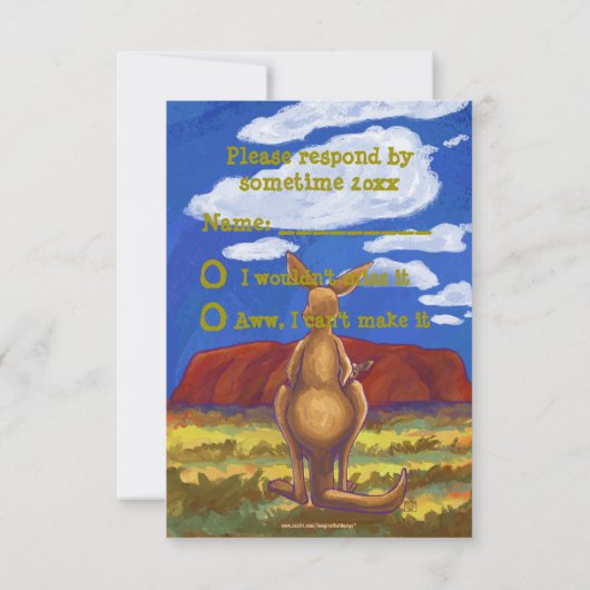 Invitation Centre du parti Kangaroo (Dos)