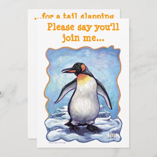 Invitation Centre du parti Penguin (Devant / Derrière)