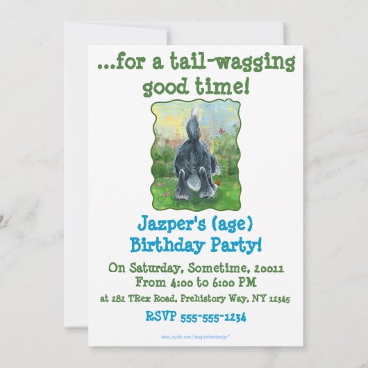 Invitation Centre Shaggy Sheep Chien (Dos)