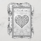 Invitation Céramique gris dentelle (Devant / Derrière)