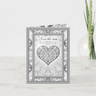 Invitation Céramique gris dentelle