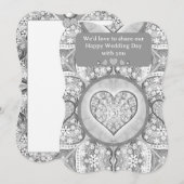 Invitation Céramique gris dentelle (Devant / Derrière)