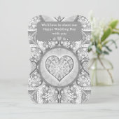 Invitation Céramique gris dentelle (Debout devant)