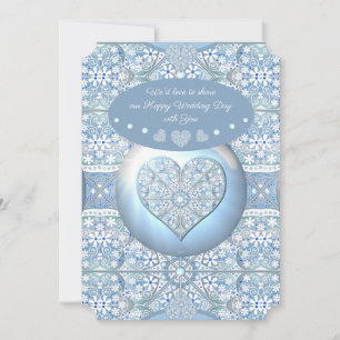 Invitation Céramique Lace Bleu clair