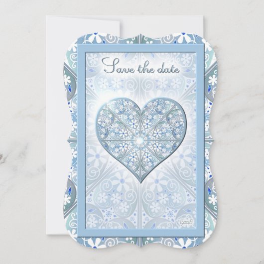 Invitation Céramique Lace Bleu clair (Devant)