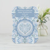 Invitation Céramique Lace Bleu clair (Debout devant)