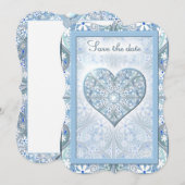 Invitation Céramique Lace Bleu clair (Devant / Derrière)