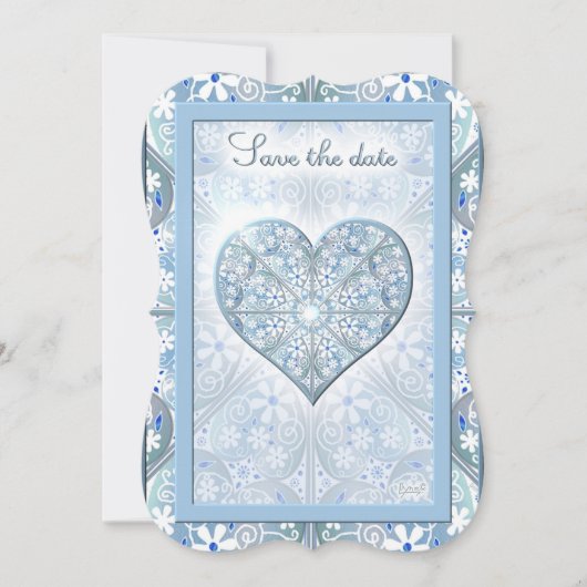 Invitation Céramique Lace Bleu clair (Devant)
