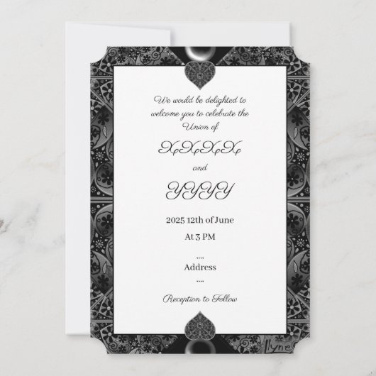 Invitation Céramique noir (Dos)