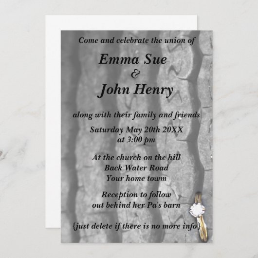 Invitation Cercle dans la roue (Devant / Derrière)