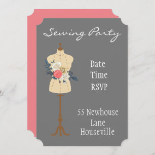 Invitation Cercle de couture Parti de couture vintage