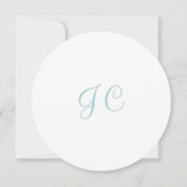 Invitation Cercle de Dandelion blanc et gris (Dos)