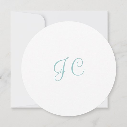 Invitation Cercle de Dandelion blanc et gris (Dos)