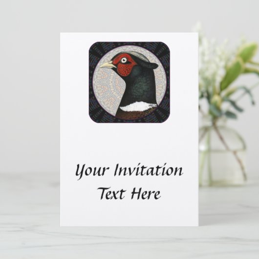 Invitation Cercle de faisan Ringneck (Debout devant)