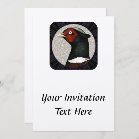 Invitation Cercle de faisan Ringneck (Devant / Derrière)