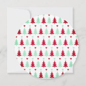 Invitation Cercle de fête de Noël des Motifs de l'arbre vert (Dos)