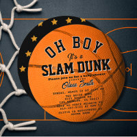 Cercle de fête prénatale pour garçon Slam Dunk Bas