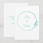 Invitation Cercle de Fleur de Lis (Devant / Derrière)