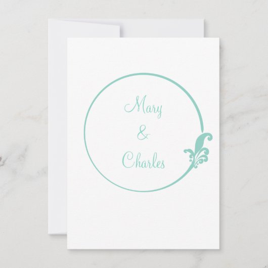 Invitation Cercle de Fleur de Lis (Devant)