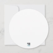 Invitation Cercle de Parties scintillant bleu (Dos)