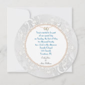 Invitation Cercle de perle et de dentelle (Devant)