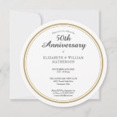 Invitation Cercle de photo d'anniversaire de mariage de n'imp (Dos)