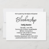 Invitation Cercle de poules noires et blanches mangeant de la (Dos)