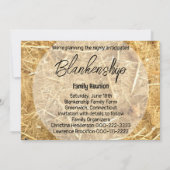 Invitation Cercle de poulets noirs et blancs mangeant de la p (Dos)