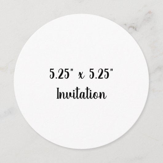 Invitation Cercle de promotion simple de la marque 5,25" x 5, (Devant)