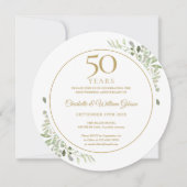 Invitation Cercle de verdure pour le 50e anniversaire de mari (Devant)