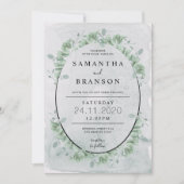 Invitation Cercle de verdure Wreath Eucalyptus Botanique (Devant)