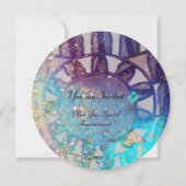 Invitation CERCLE D'ÉNERGIE SOLAIRE DU SOLEIL MONOGRAMME, Ble (Dos)