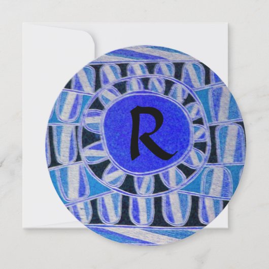 Invitation CERCLE D'ÉNERGIE SOLAIRE DU SOLEIL MONOGRAMME, Ble (Devant)