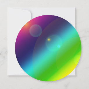 Invitation cercle d'invitation arc-en-ciel