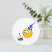 Invitation cercle d'invitation emoji d'anniversaire (Debout devant)