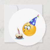 Invitation cercle d'invitation emoji d'anniversaire (Devant)