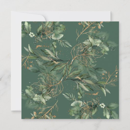 Invitation Cercle d'or blanc Frame Boho Botanical Eucalyptus (Dos)