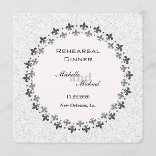 Invitation Cercle double de Fleur de Lis