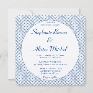 Invitation Cercle Élégant Motif Sans Couture Géométrique Élég