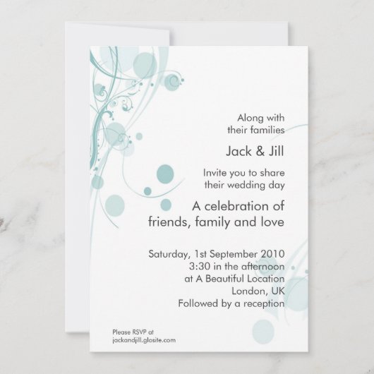 Invitation Cercle et tourbillon (brume) 5x7 (Devant)