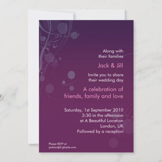 Invitation Cercle et Tourbillon (violet) (Devant)