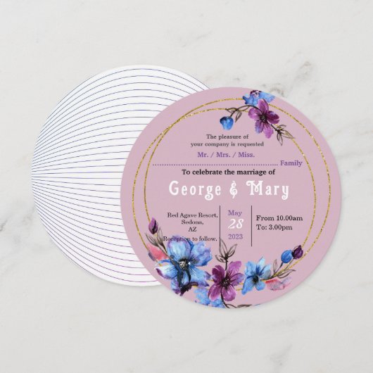 Invitation Cercle Lavendra (Devant / Derrière)